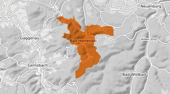 Mietspiegelkarte Bad Herrenalb